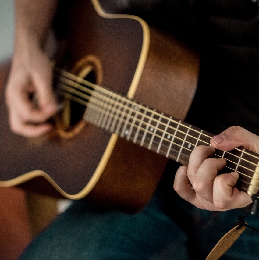 playing guitar