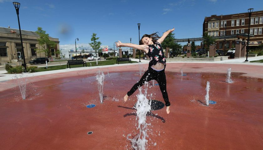 Four fun family-friendly activities to do this summer | Splash pad at Wenzel Family Plaza Marshfield WI