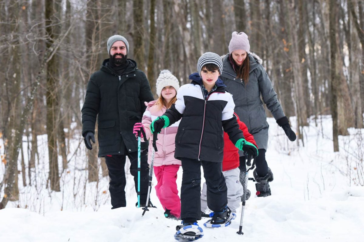 Snowshoeing at Wildwood Park Marshfield WI