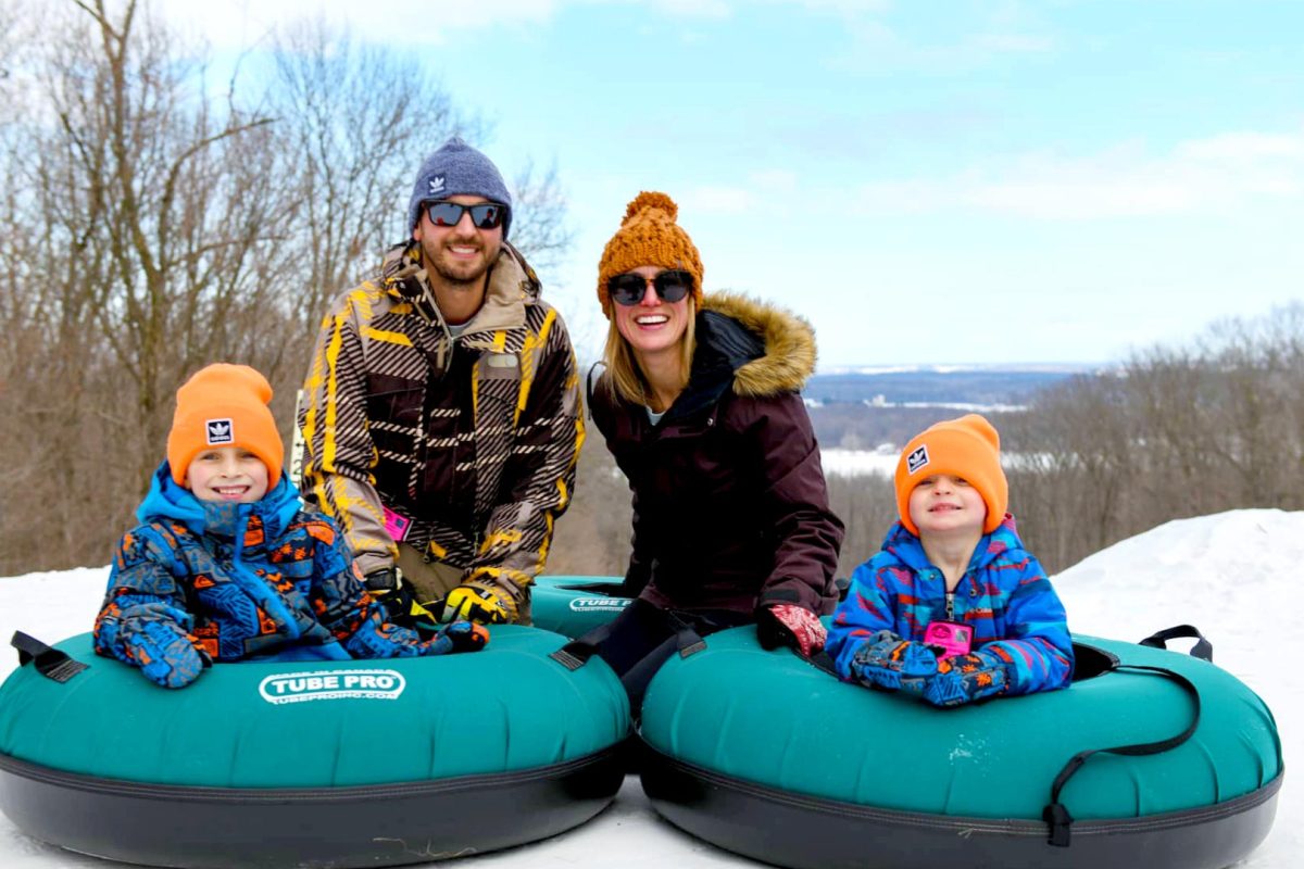 Uncover winter adventure at Powers Bluff | Family snow tubing at Powers Bluff Marshfield WI