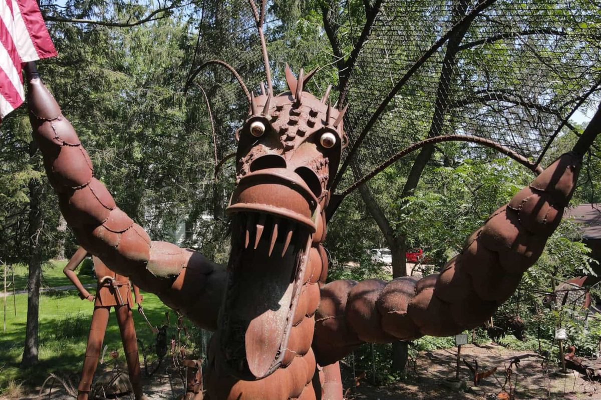 Meet Marshfield Made New: Jurustic Park | Dragon sculpture at Jurustic Park in Marshfield Wisconsin